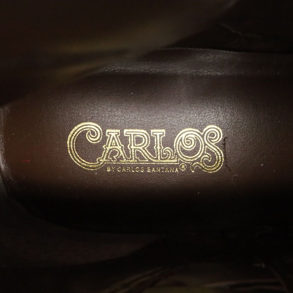 Carlos Santana Boots Womens 5.5 M Brown Faux Suede Booties Side Zip Heels New - Picture 10 of 13